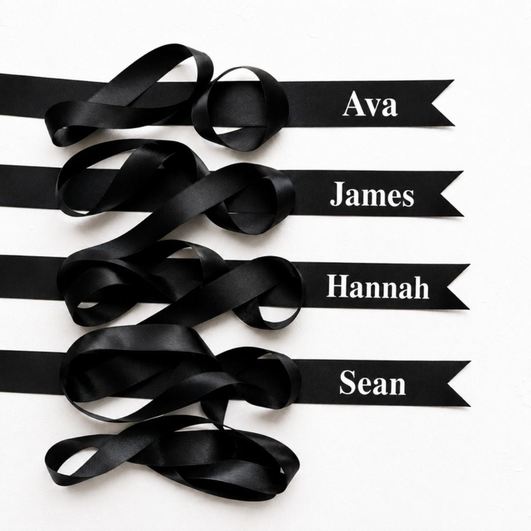 Personalized Satin Ribbon Name Place Holders