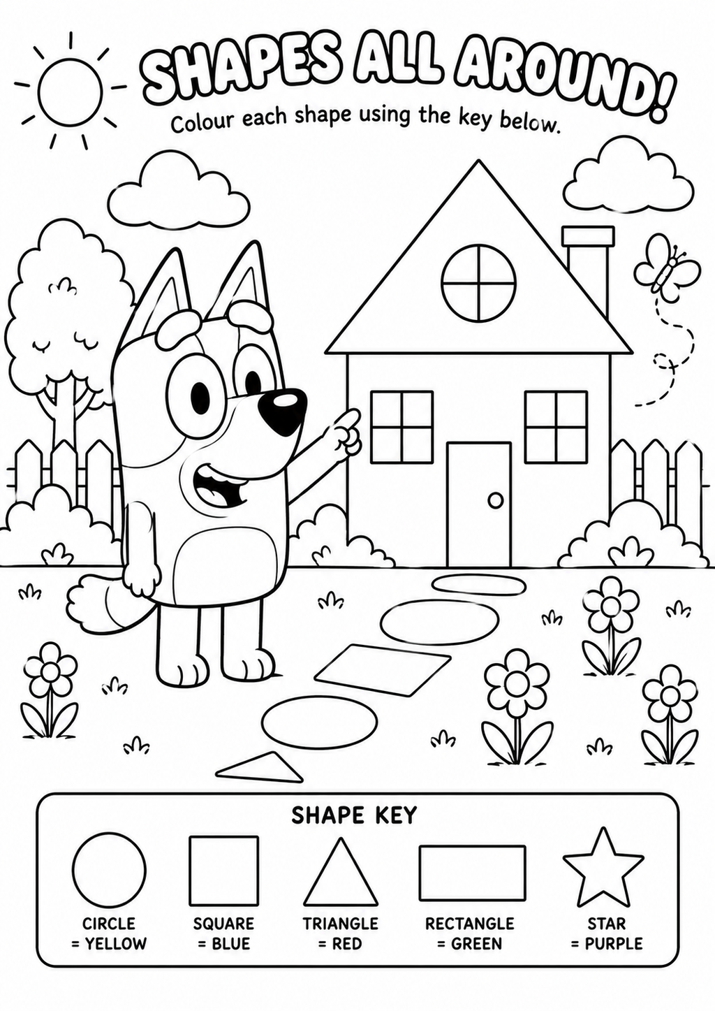 Bluey Kids Colouring Activity Party Bag