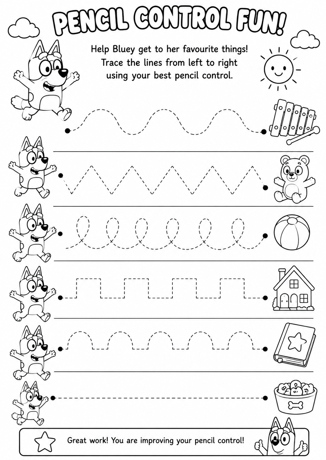 Bluey Kids Colouring Activity Party Bag